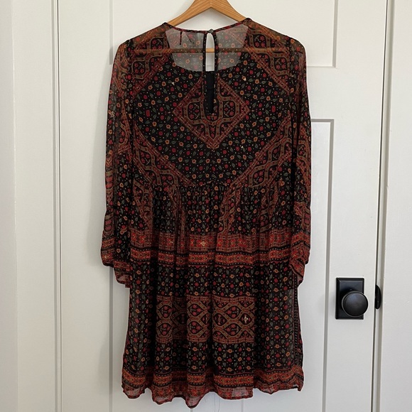 Akemi Kin Embroidered Beaded Boho Tunic Dress - Picture 3 of 16
